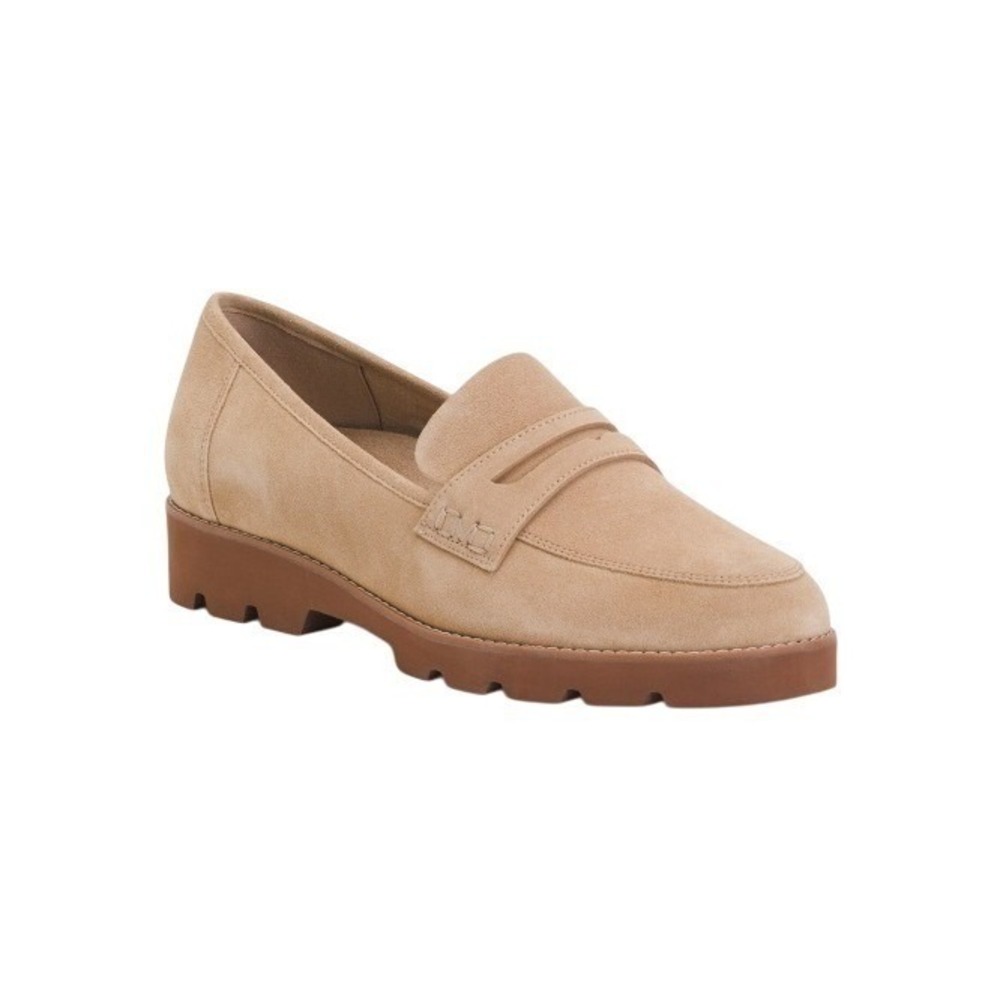 NIB‎ VIONIC Suede Cheryl Comfort Penny Loafers Shoes Chunky School Preppy 12W